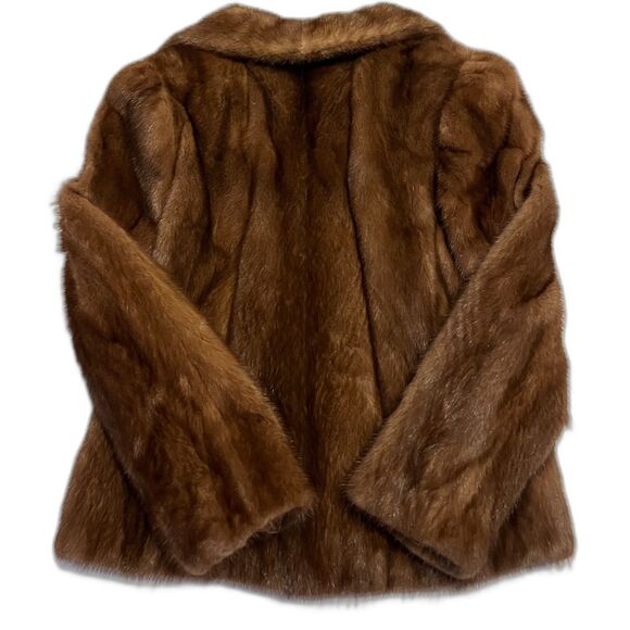 Womens Vintage Mink Fur Coat Brown XXL EUC - Picture 6 of 8